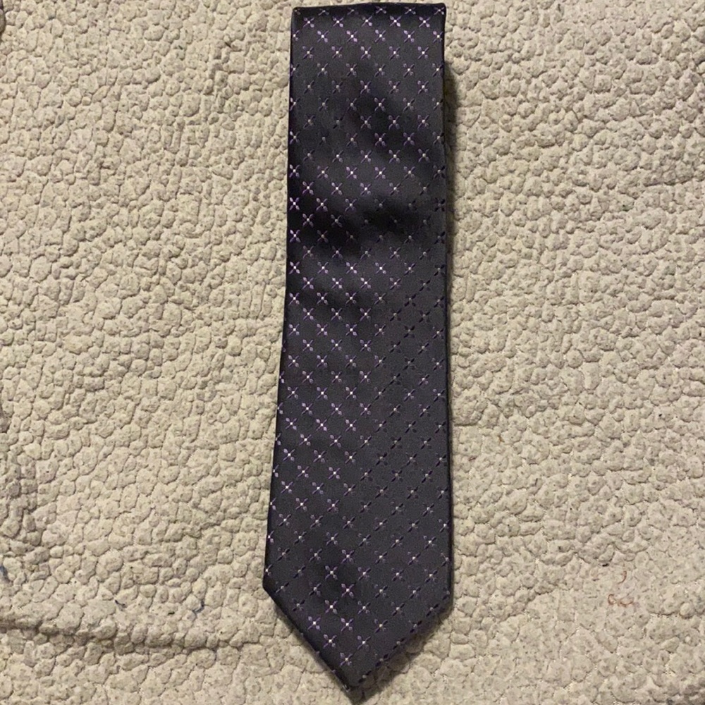 Michael Kors dark gray and purple tie
